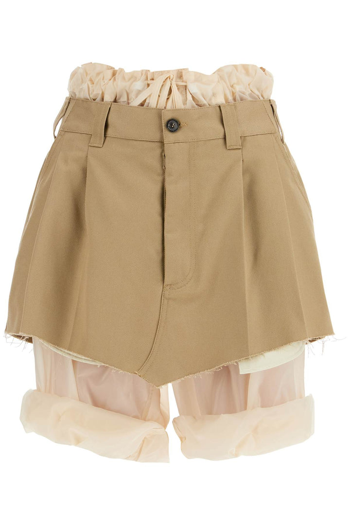 Maison Margiela layered effect mini skirt