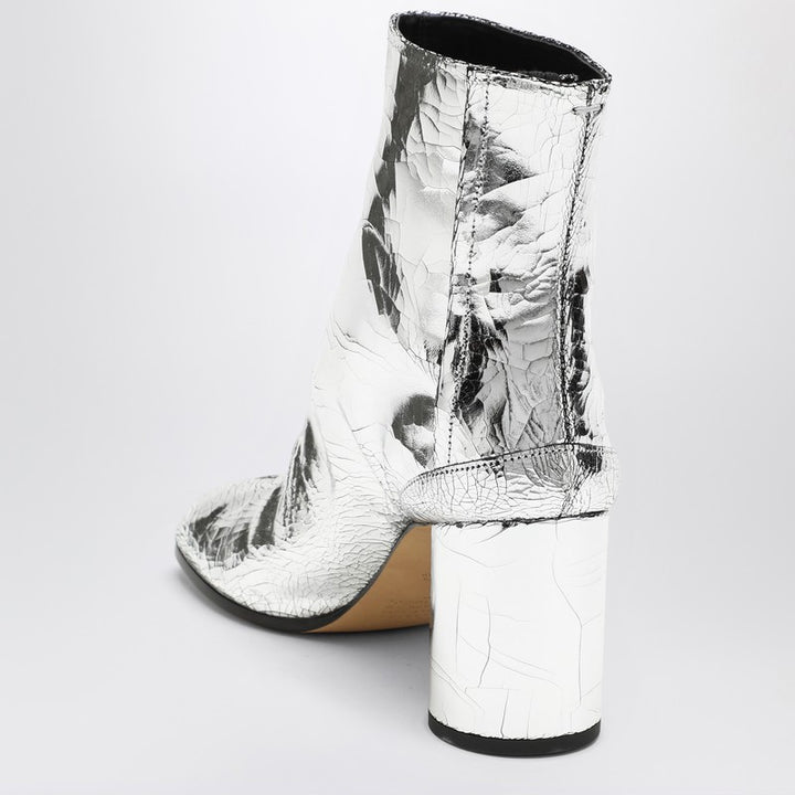 Maison Margiela Tabi broken mirror silver boots