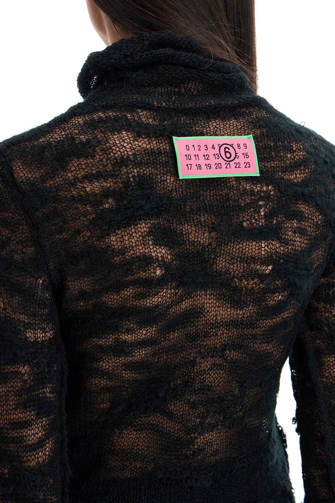 MM6 Maison Margiela distressed high-neck sweater