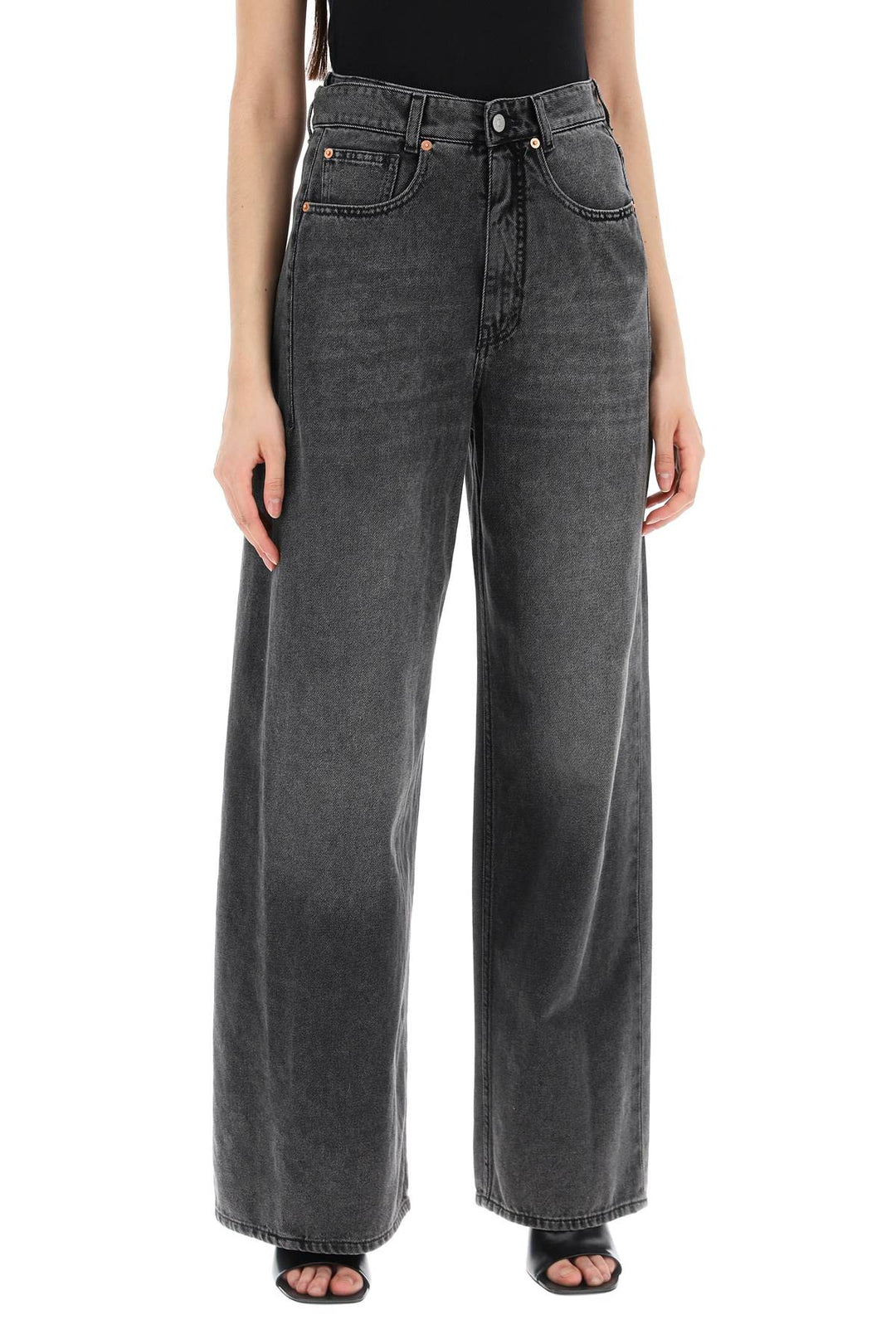 MM6 Maison Margiela hybrid panel jeans with seven