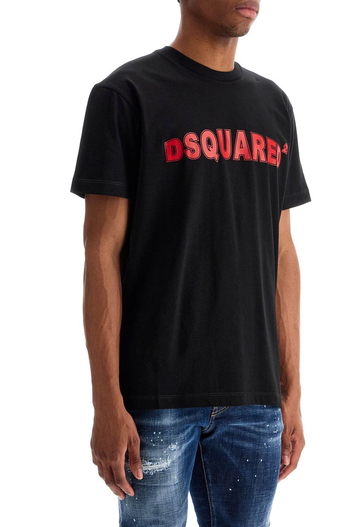 Dsquared2 red logo cotton t-shirt