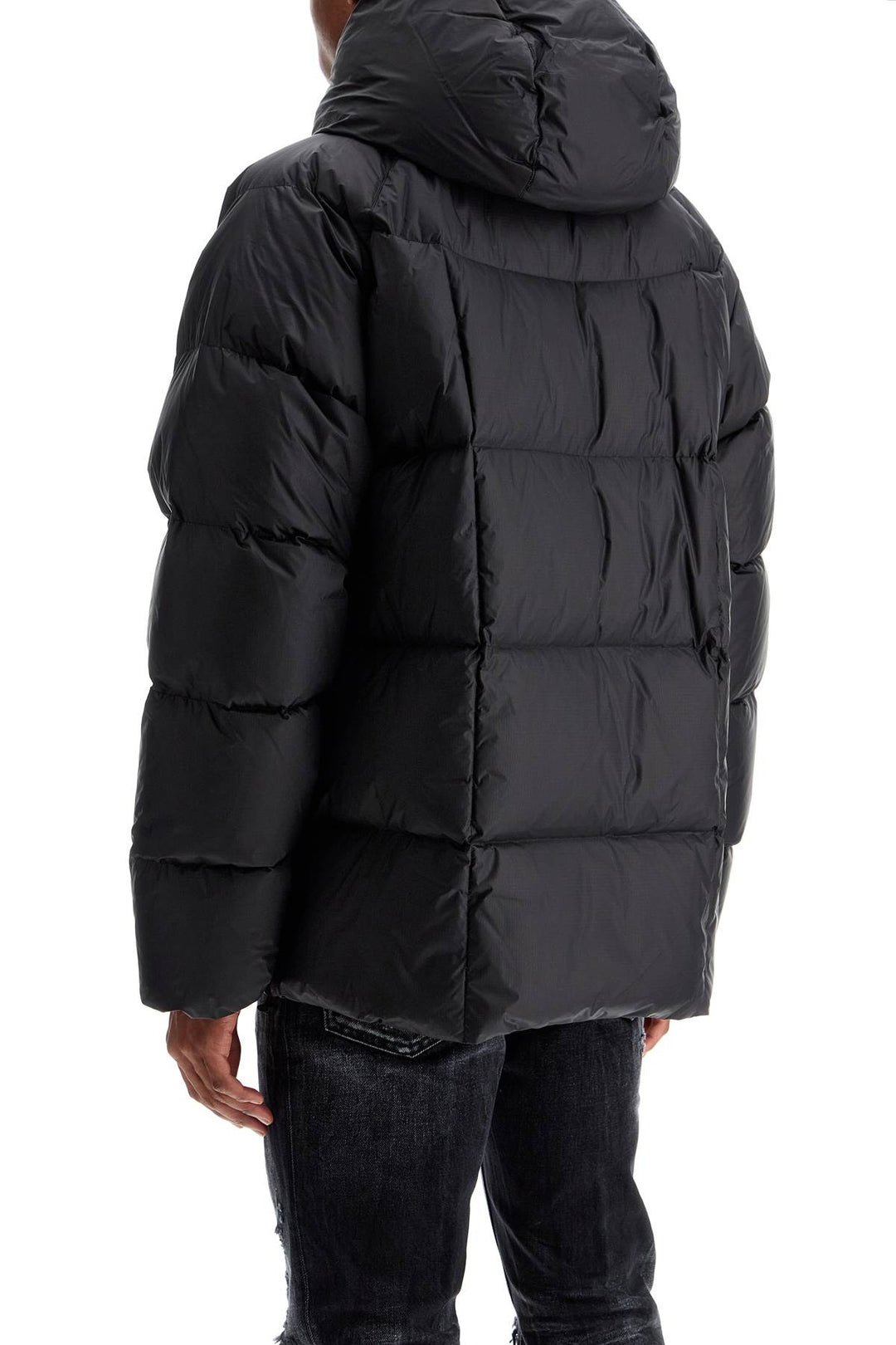 Dsquared2 black 3d padded hooded jacket