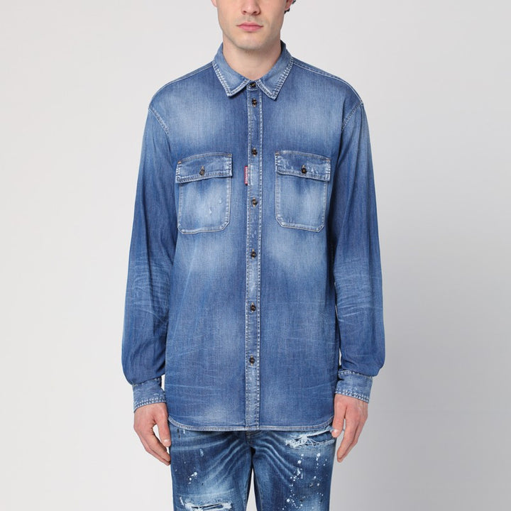 Dsquared2 washed denim shirt