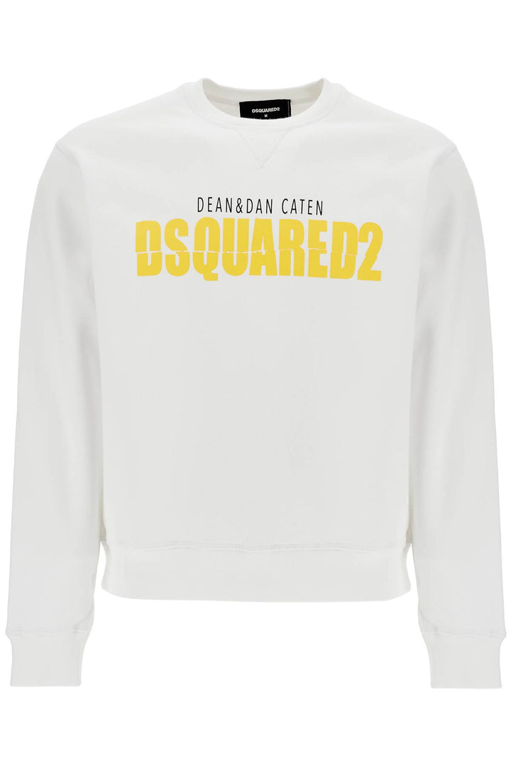 Dsquared2 white cotton logo sweatshirt