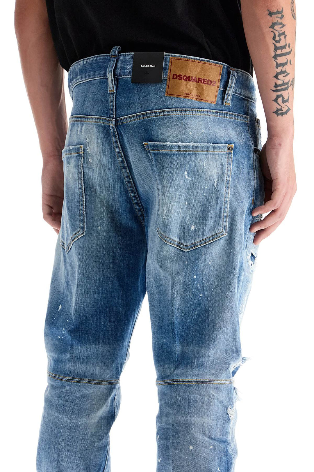 Dsquared2 cropped sailor jeans