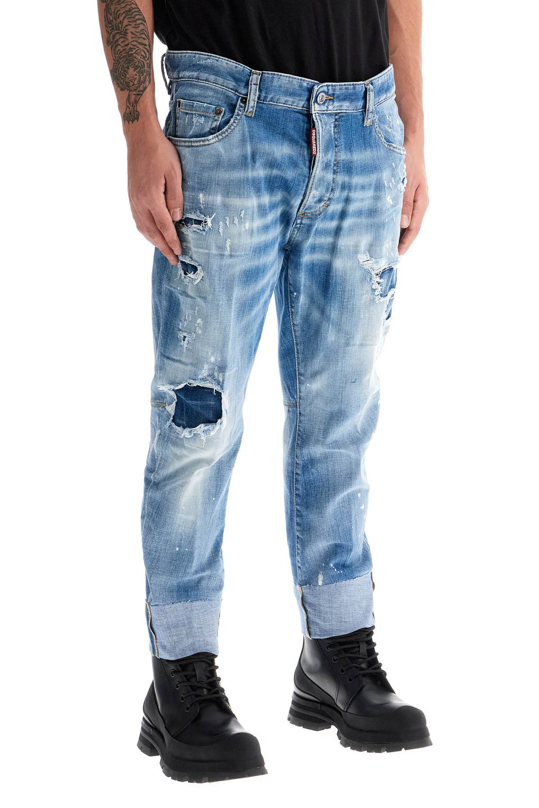 Dsquared2 cropped sailor jeans