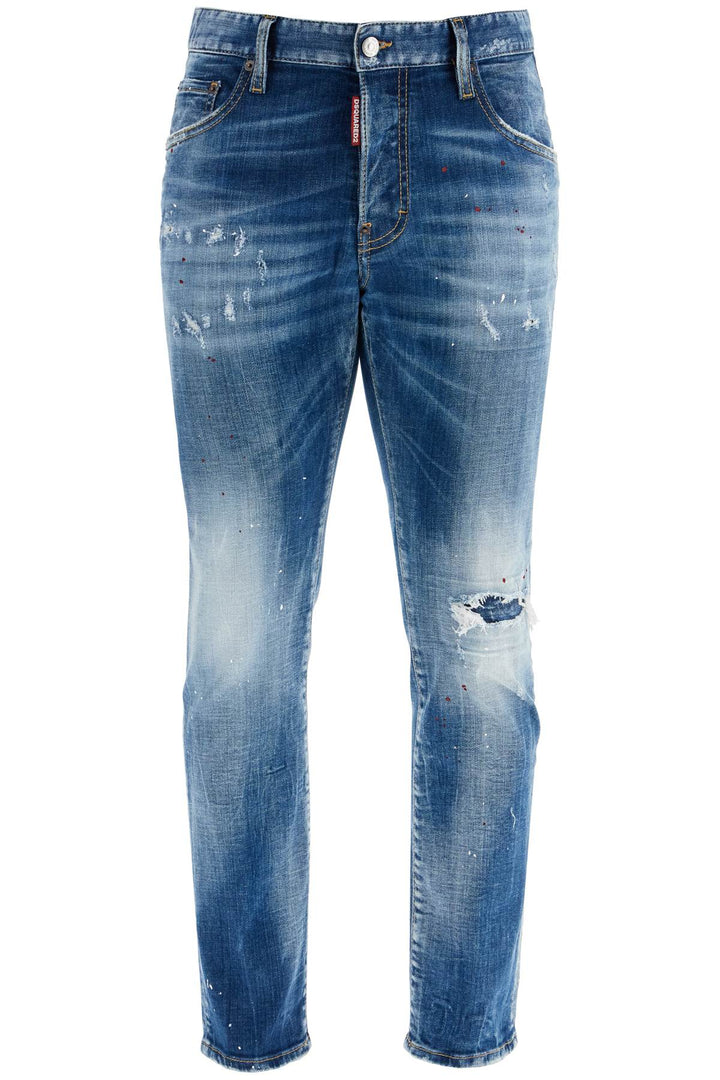 Dsquared2 slim fit used effect jeans