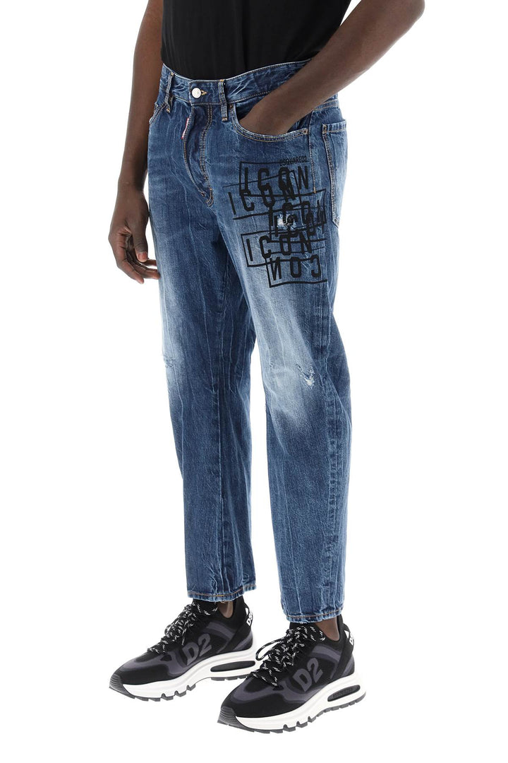 Dsquared2 "dark wash icon stamps bro jeans in