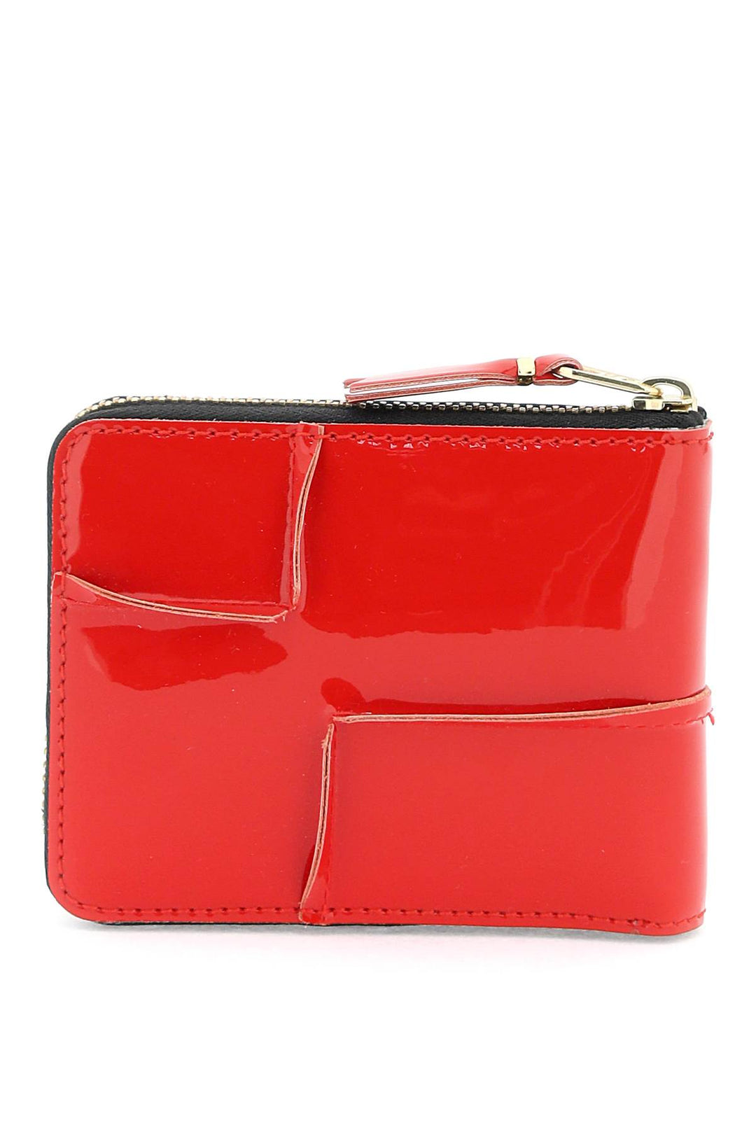 Comme Des Garcons Wallet zip around patent leather wallet