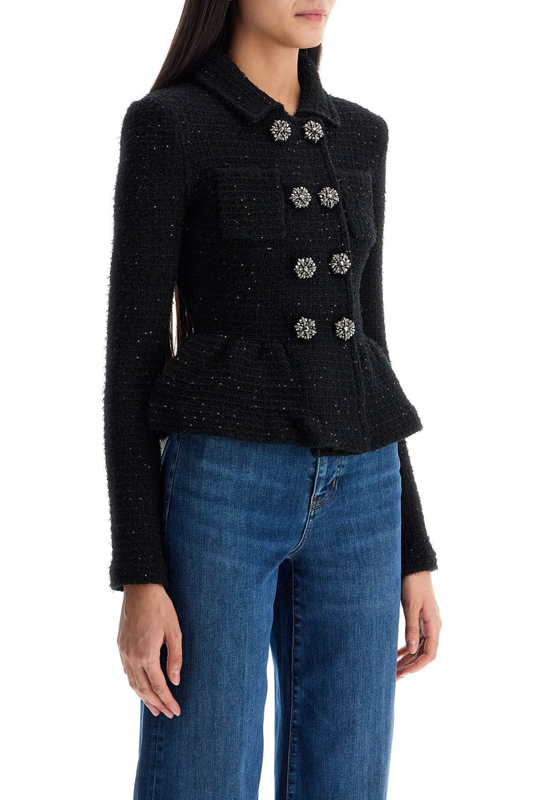 Self Portrait knit peplum jacket