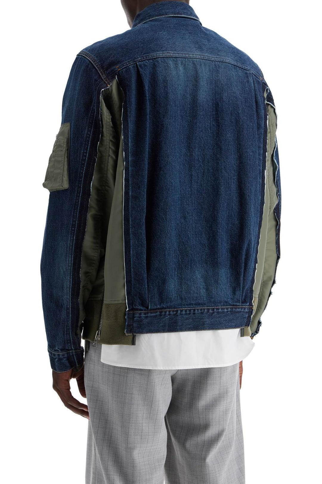 Sacai denim and nylon jacket