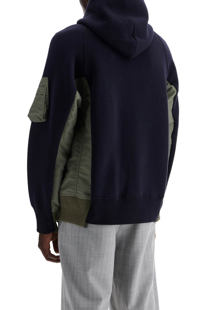 Sacai layered effect sweatshirt style bomber