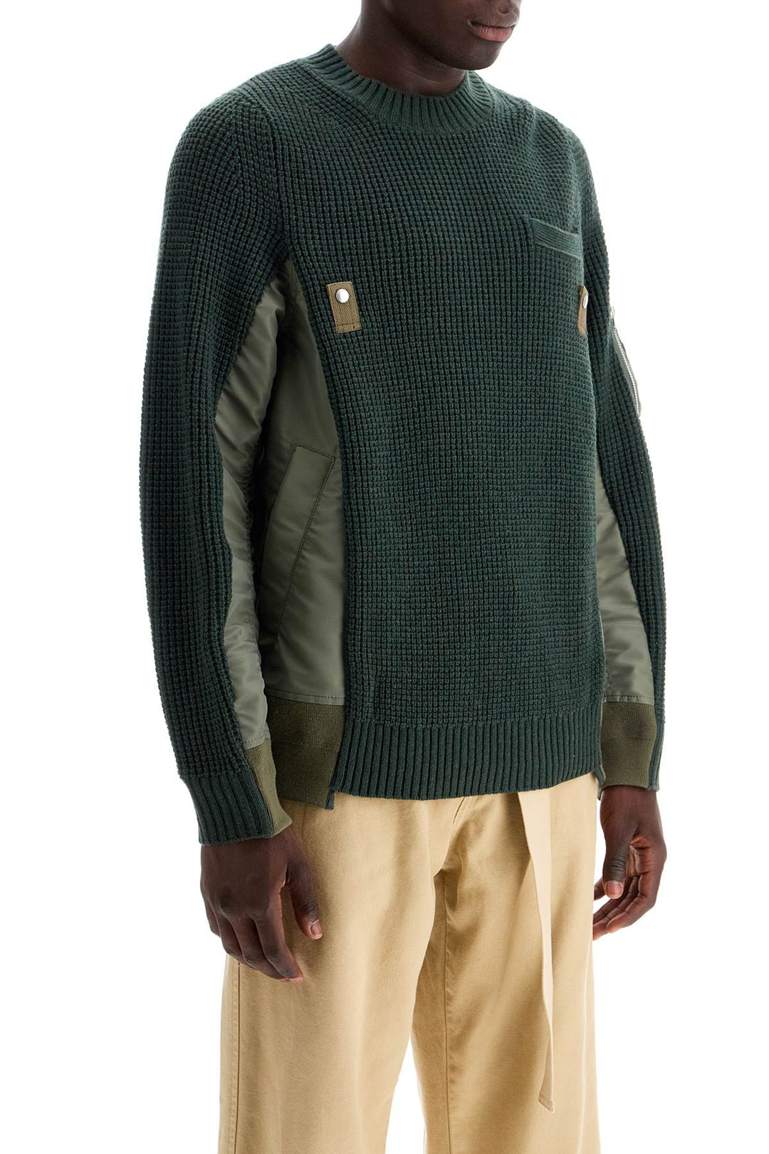 Sacai layered effect pullover