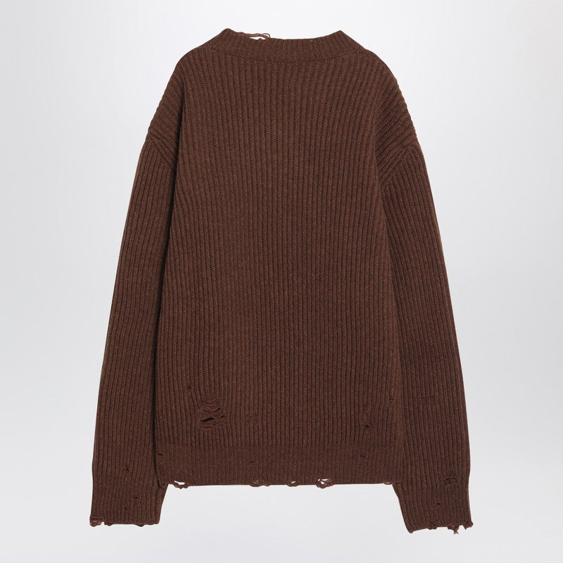 MM6 Maison Margiela Distressed wool-blend sweater