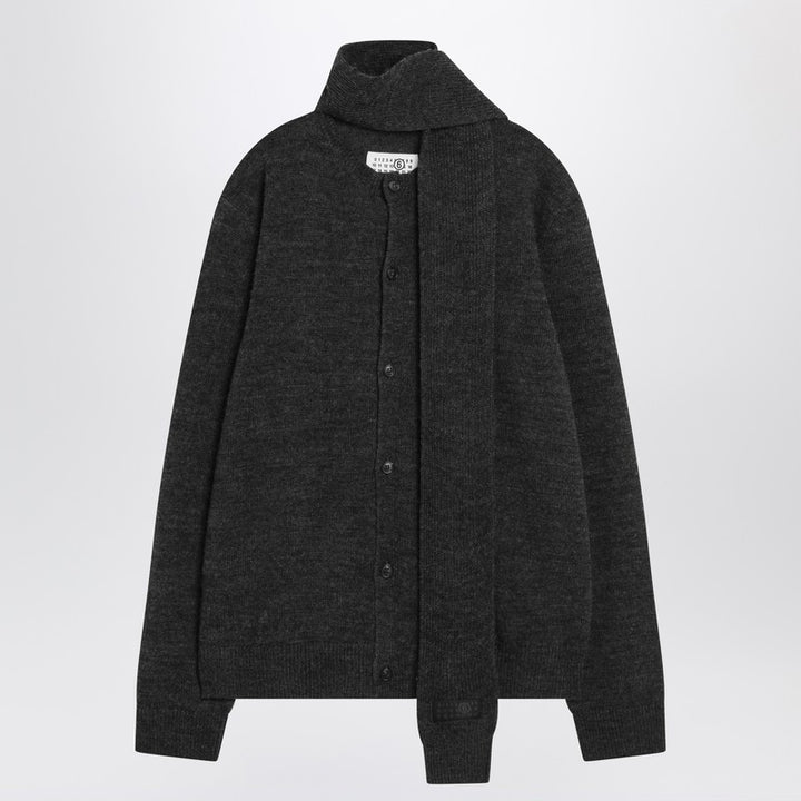 MM6 Maison Margiela wool-blend cardigan with scarf