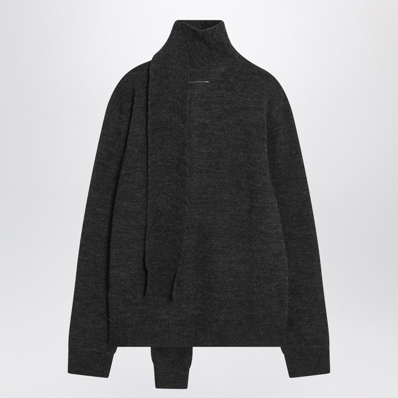 MM6 Maison Margiela wool-blend cardigan with scarf