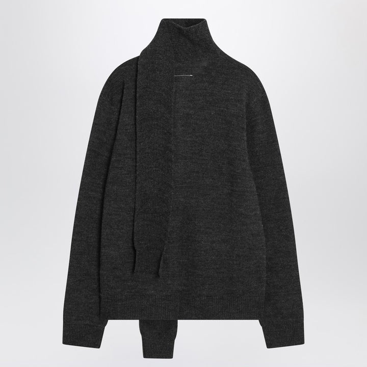 MM6 Maison Margiela wool-blend cardigan with scarf