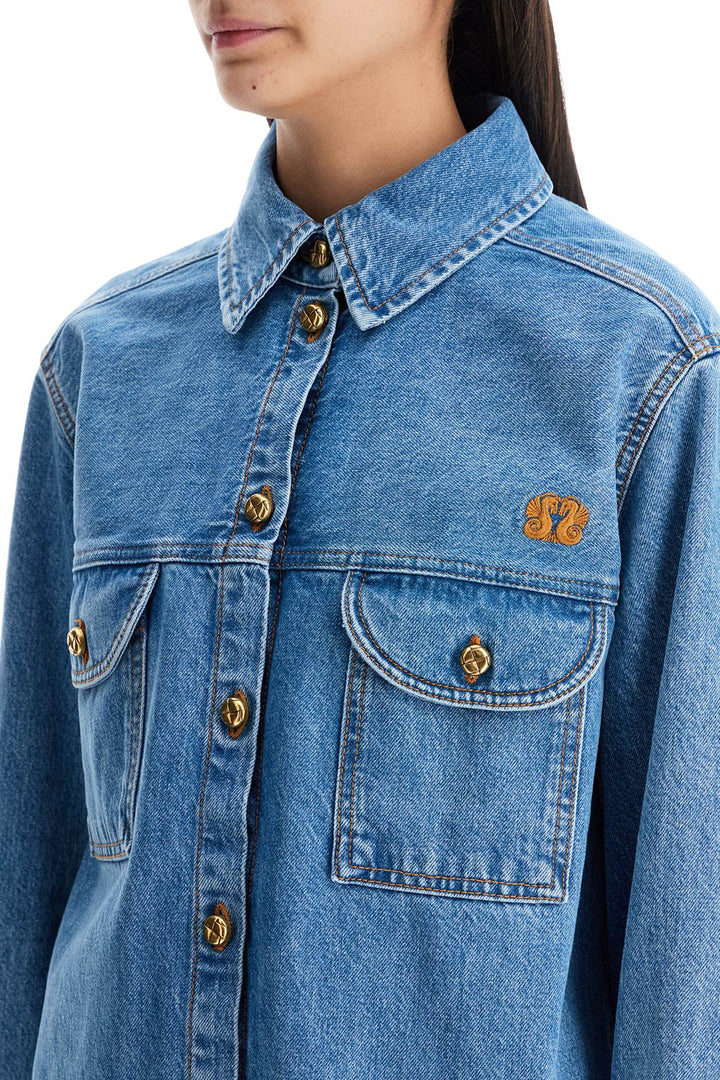 Blaze Milano blue denim shirt