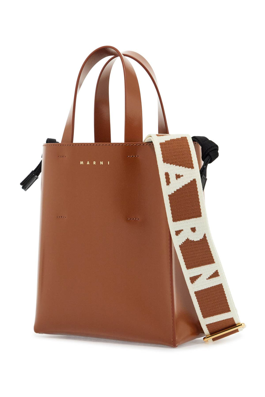 Marni brown leather shopping bag