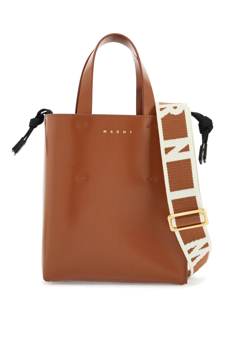 Marni brown leather shopping bag