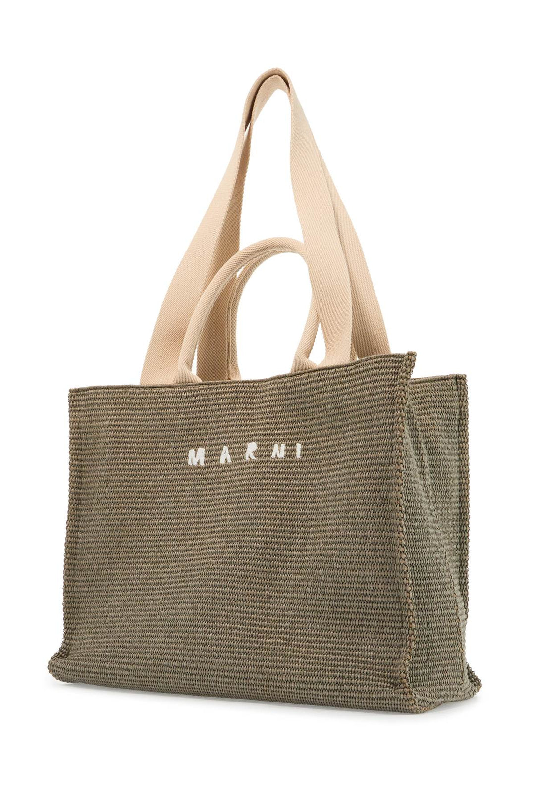 Marni Large Raffia Effect Tote Bag