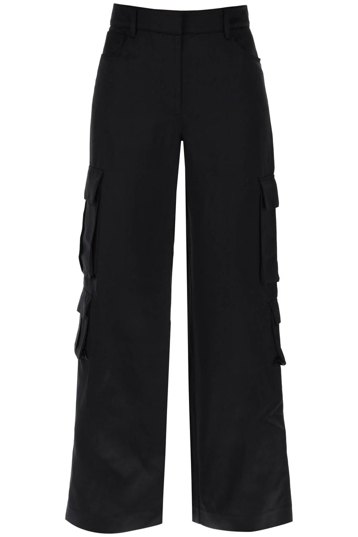 Self Portrait satin cargo pants