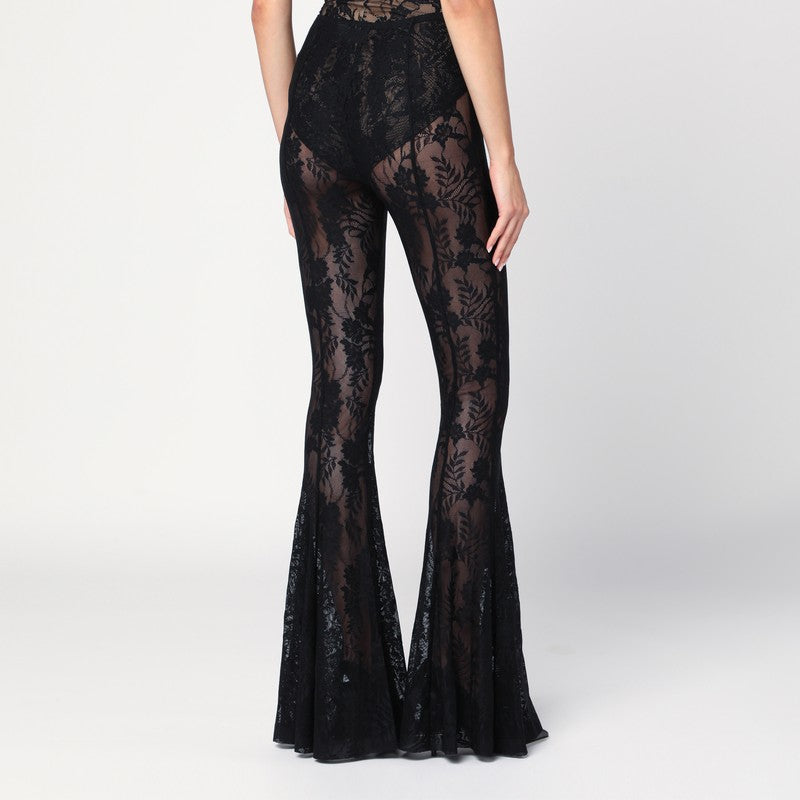 Norma Kamali flared lace trousers