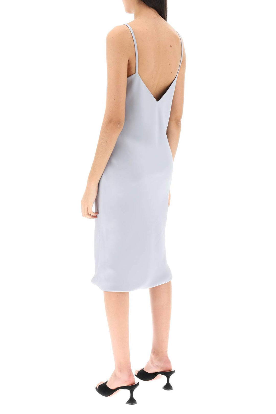 Norma Kamali crepe satin slip dress