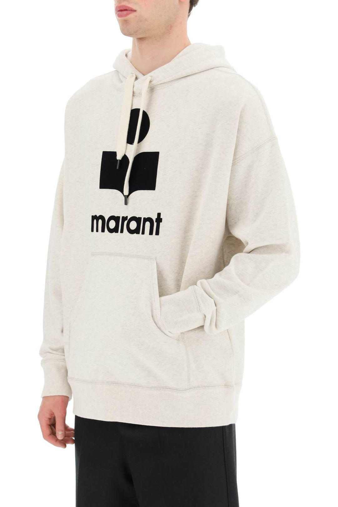 Marant miley hoodie with flocked logo