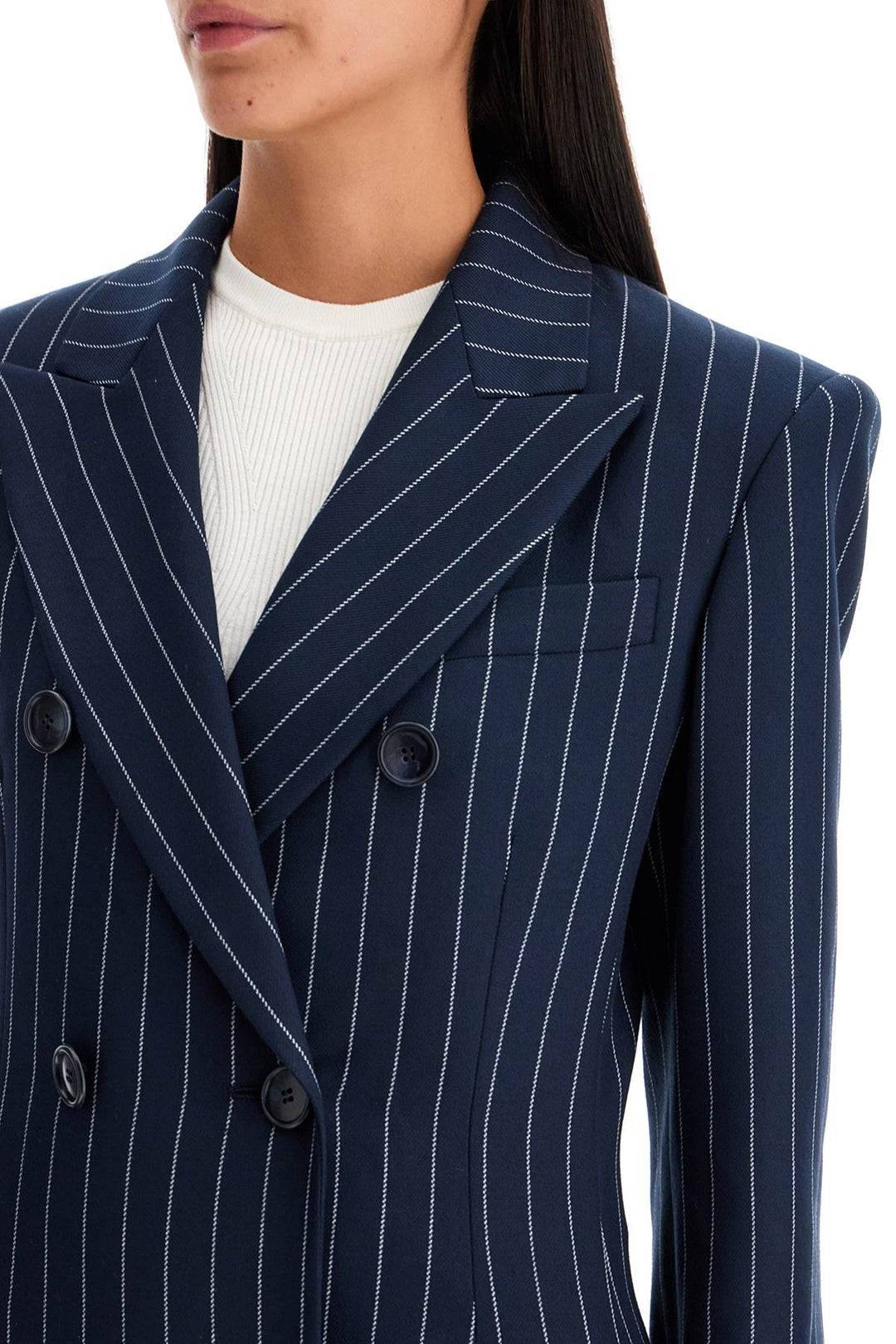 THE ANDAMANE shannon pinstripe blazer