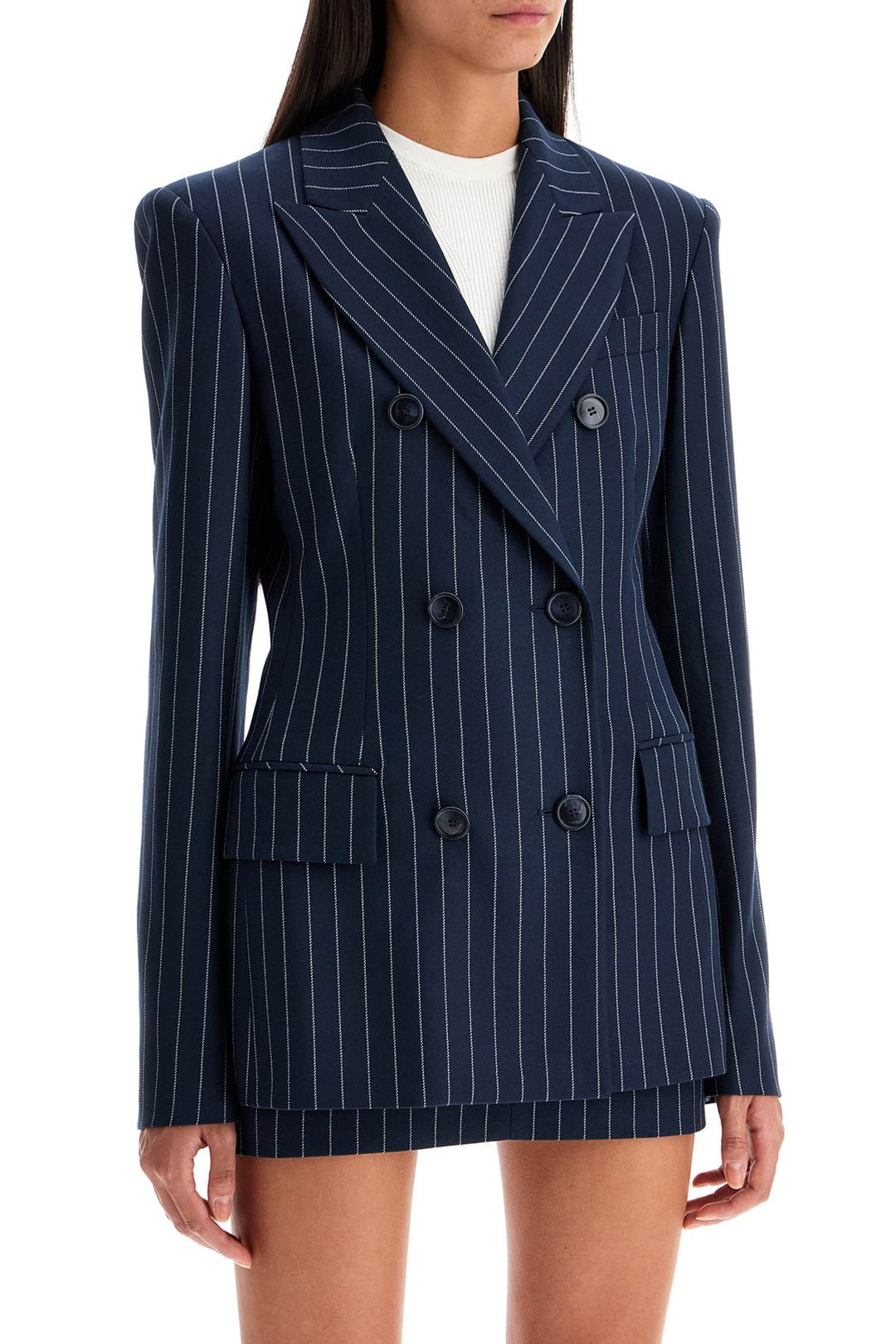 THE ANDAMANE shannon pinstripe blazer