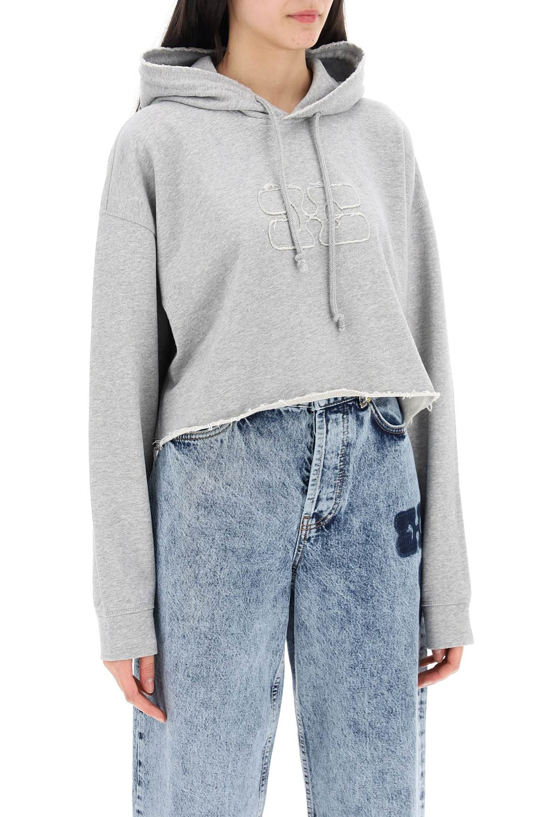 Ganni isoli cropped hoodie