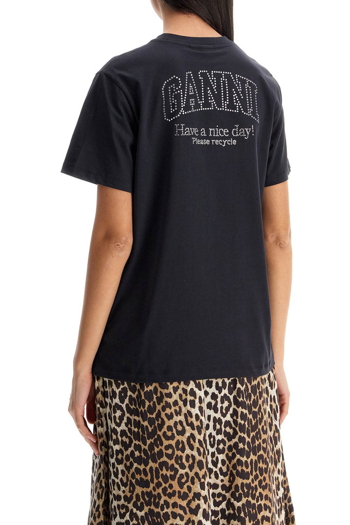 Ganni t-shirt with rhinestones