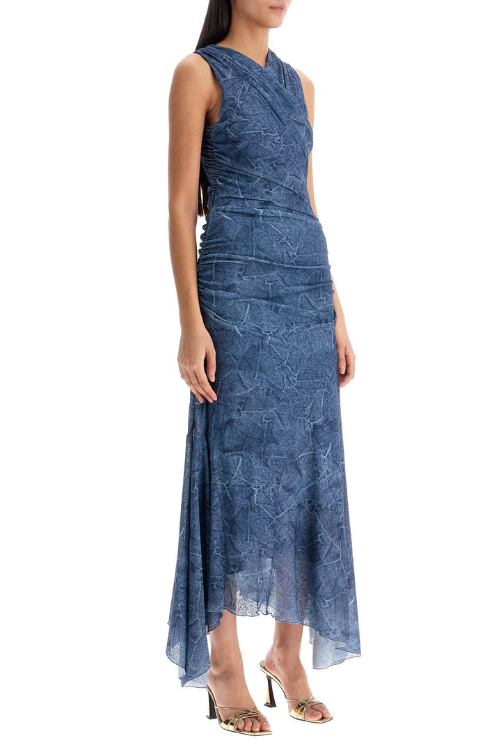 Ganni Denim Mesh Dress