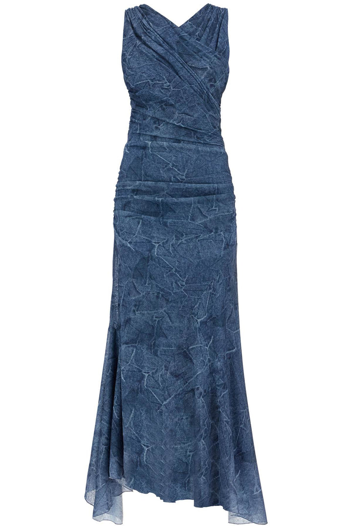 Ganni Denim Mesh Dress