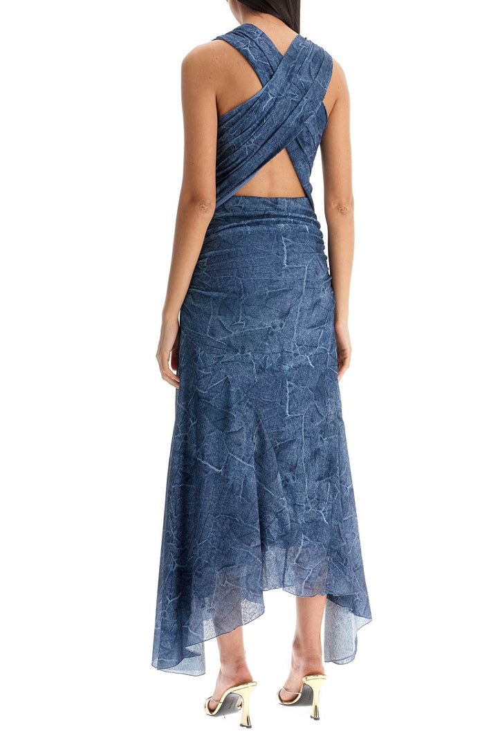 Ganni Denim Mesh Dress