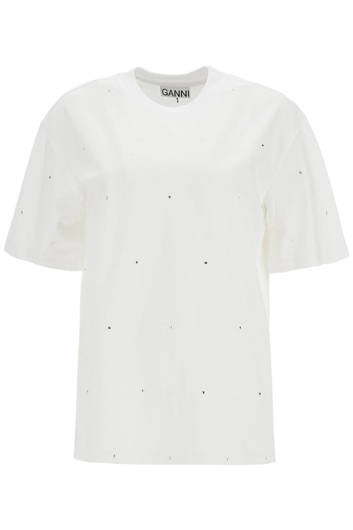 Ganni t-shirt with rhinestones