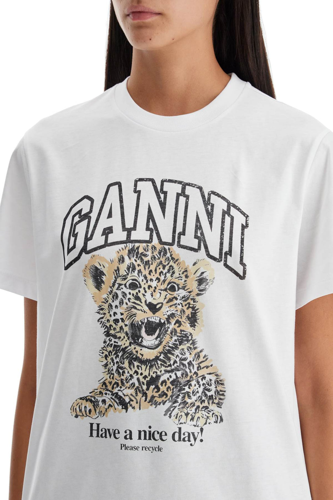 Ganni relaxed fit printed t-shirt