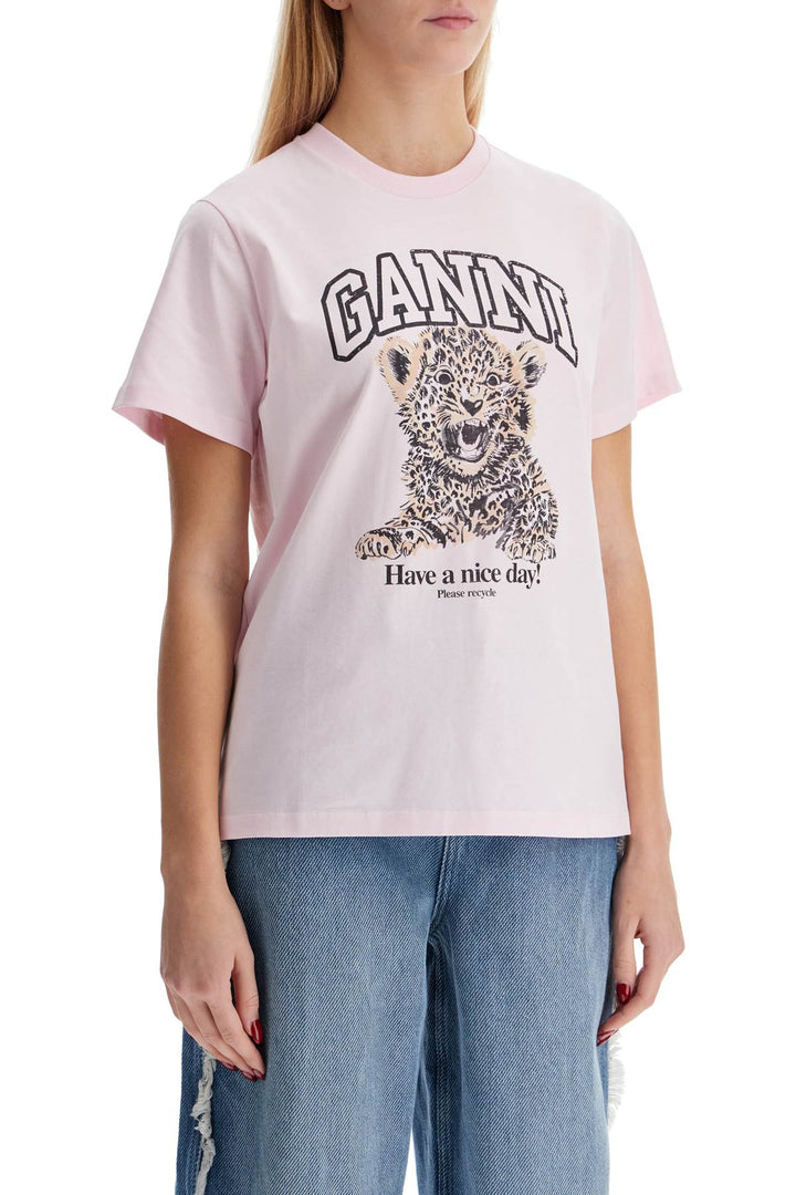 Ganni leopard print t-shirt