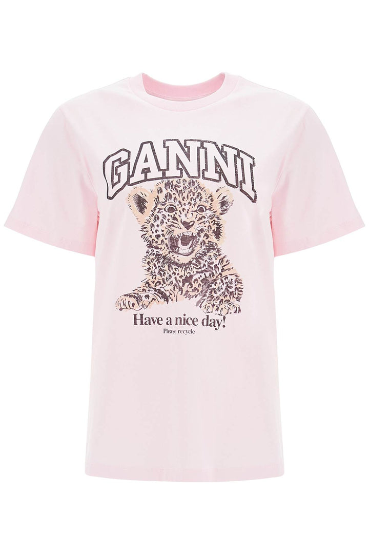 Ganni leopard print t-shirt