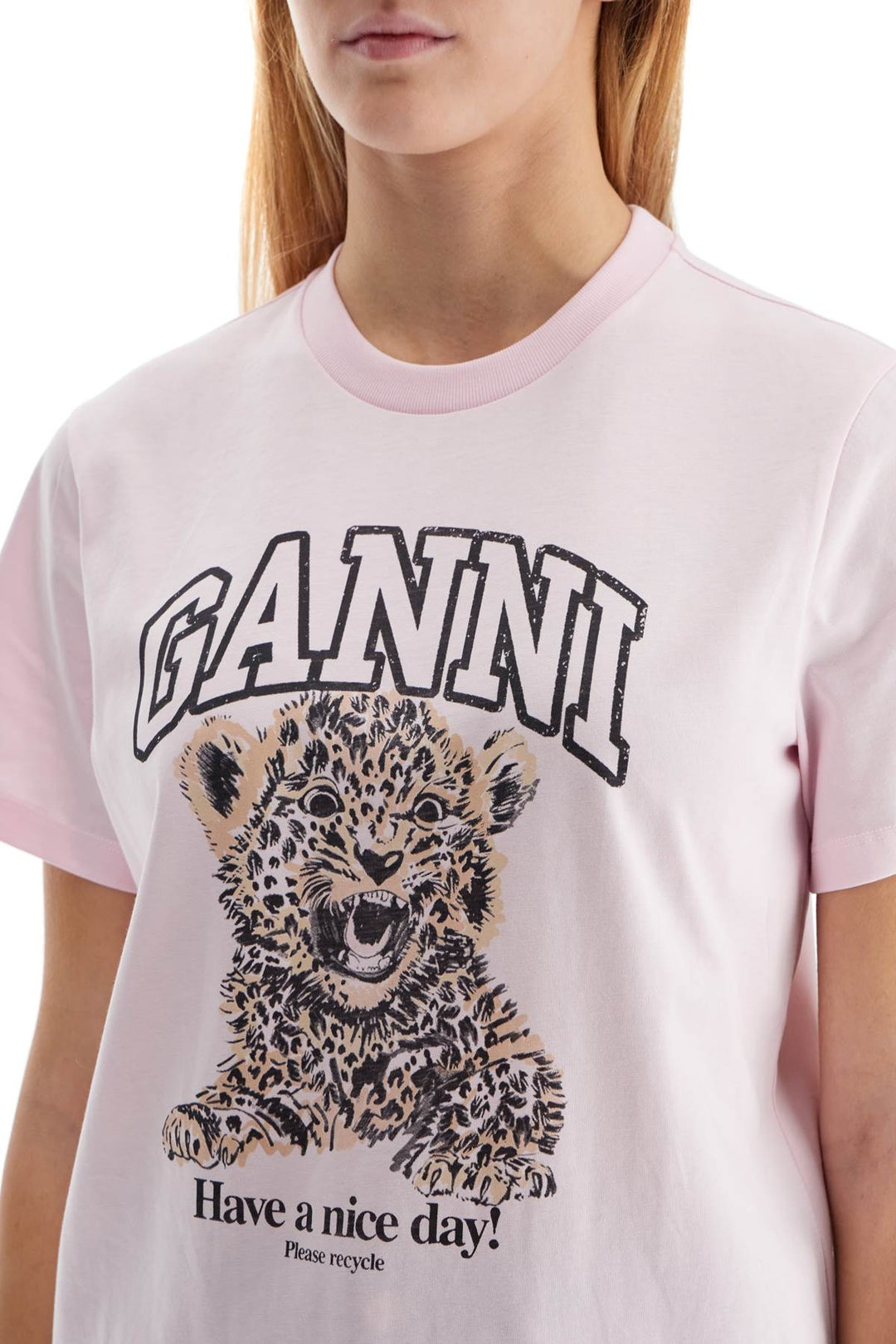 Ganni leopard print t-shirt