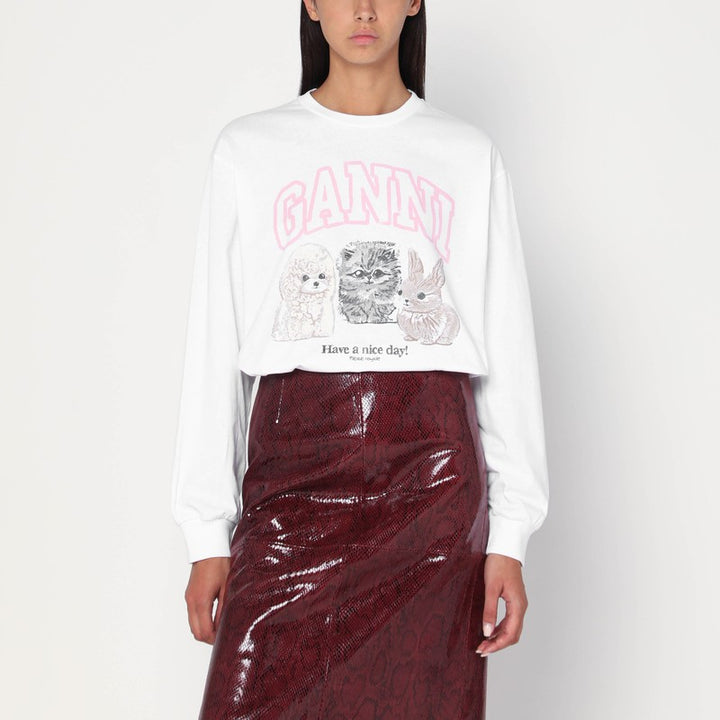 GANNI logo sweater