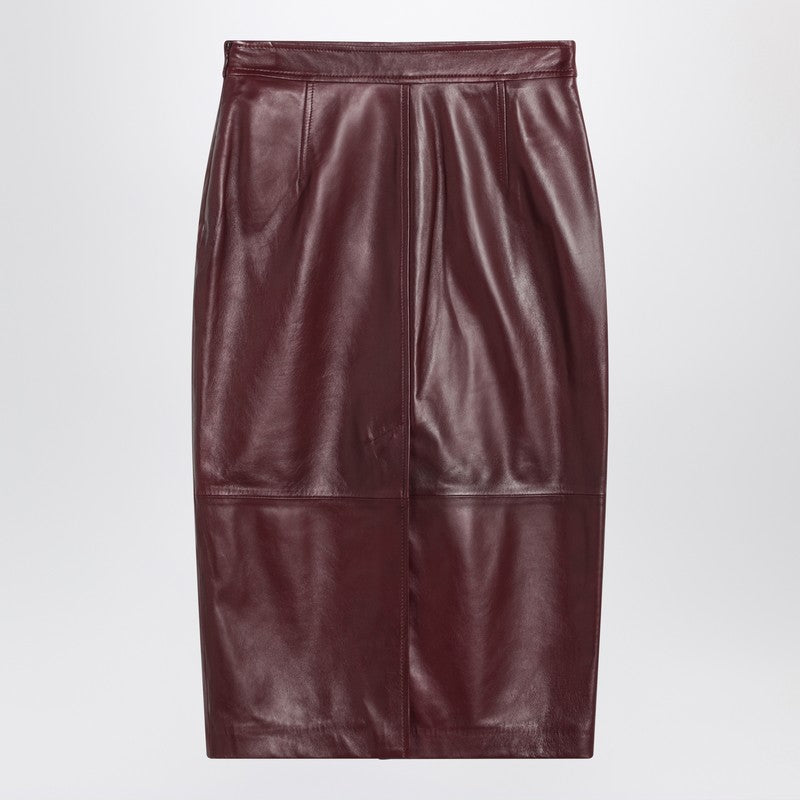 Max Mara Studio leather pencil skirt