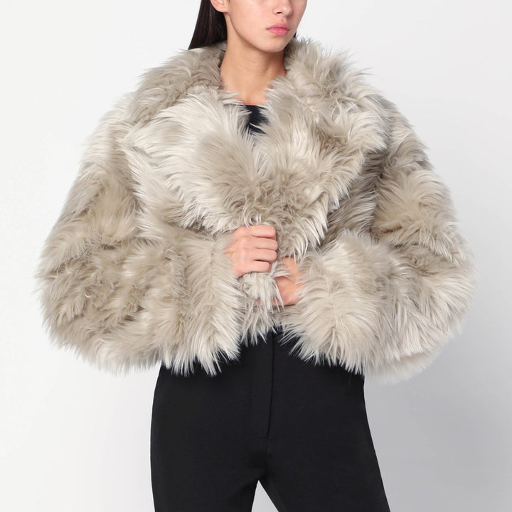 TheLatest Short faux fur coat