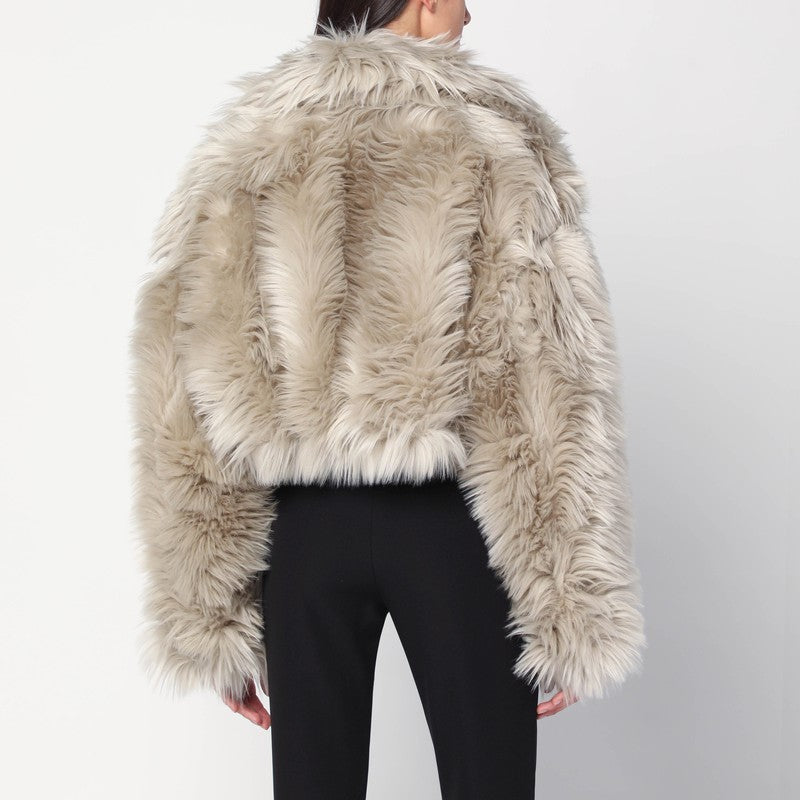 TheLatest Short faux fur coat