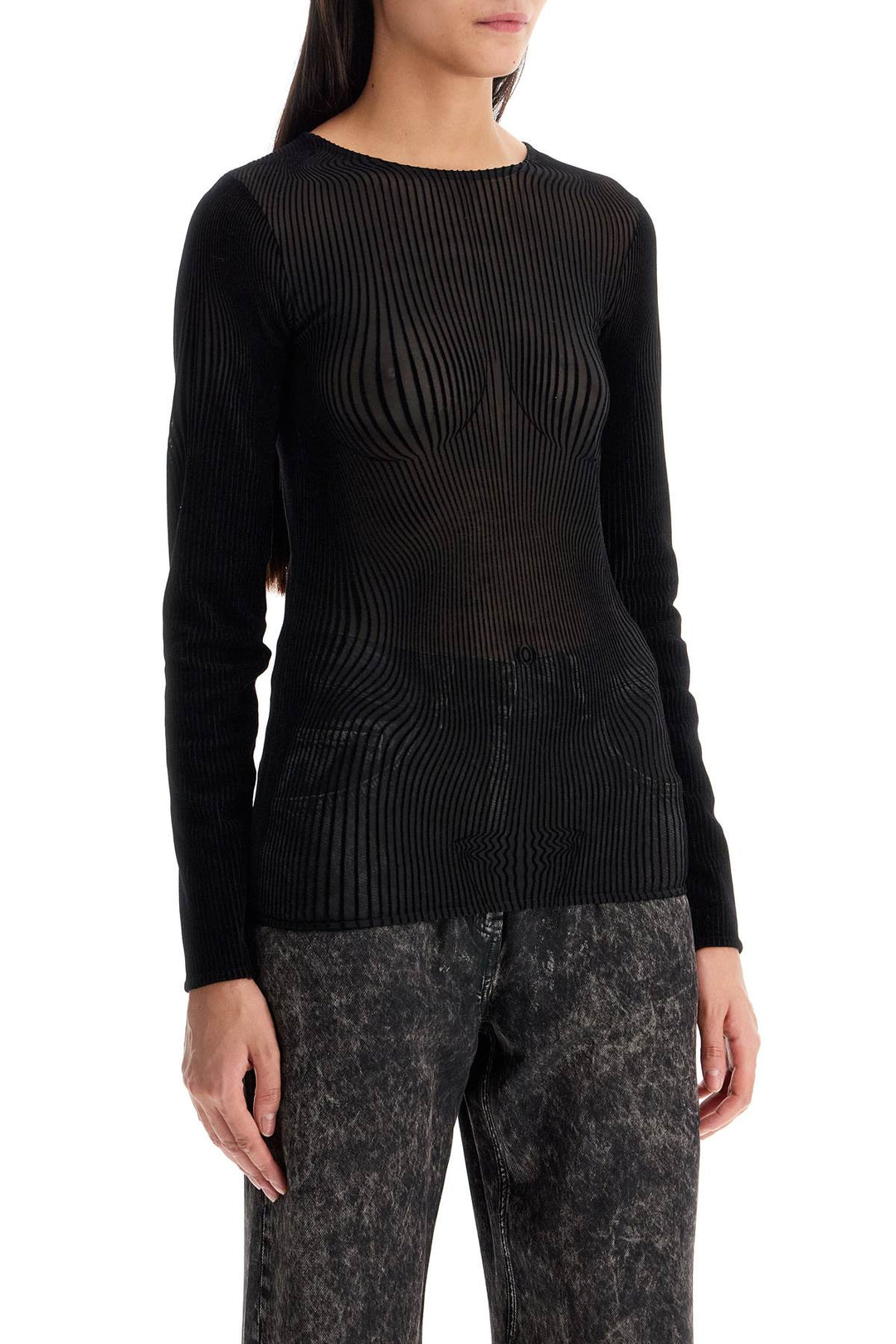 JEAN PAUL GAULTIER mesh 'morphing pinst