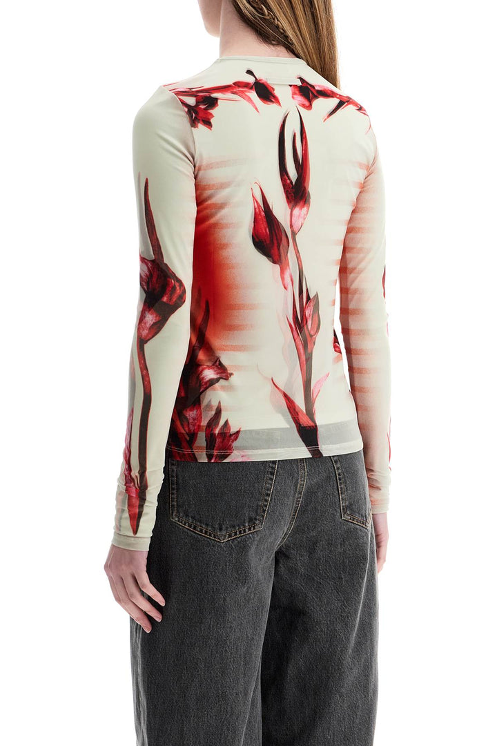 JEAN PAUL GAULTIER jersey top with floral pattern