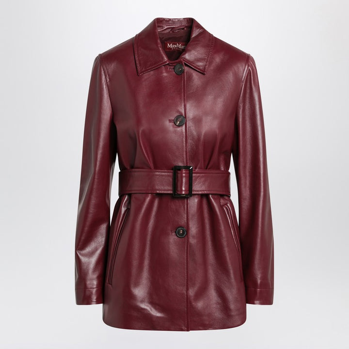 Max Mara Studio leather Jacket with belt
