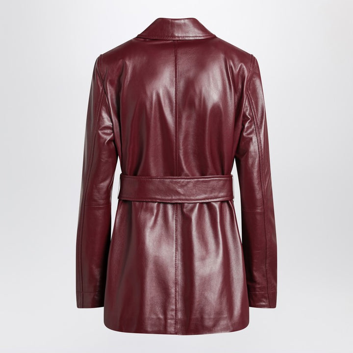 Max Mara Studio leather Jacket with belt
