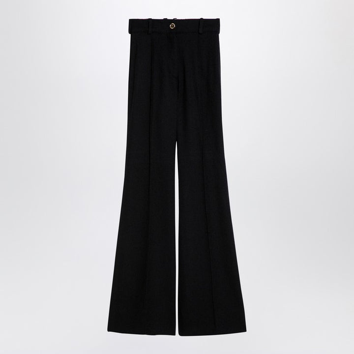 Patou wool blend bell-bottom trousers